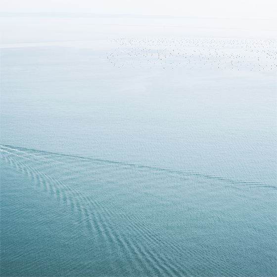 Art and Photography by Diana - Tranquil portrait - Art piece features the vast blue of the Adriatic Sea found along the eastern side of Italy.