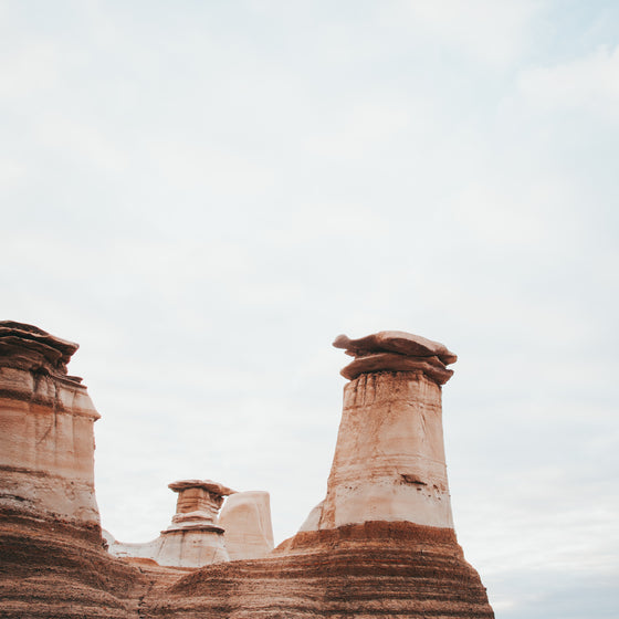 Art and Photography by Diana - Artwork - rising hoodoos of Drumheller, located in Southern Alberta